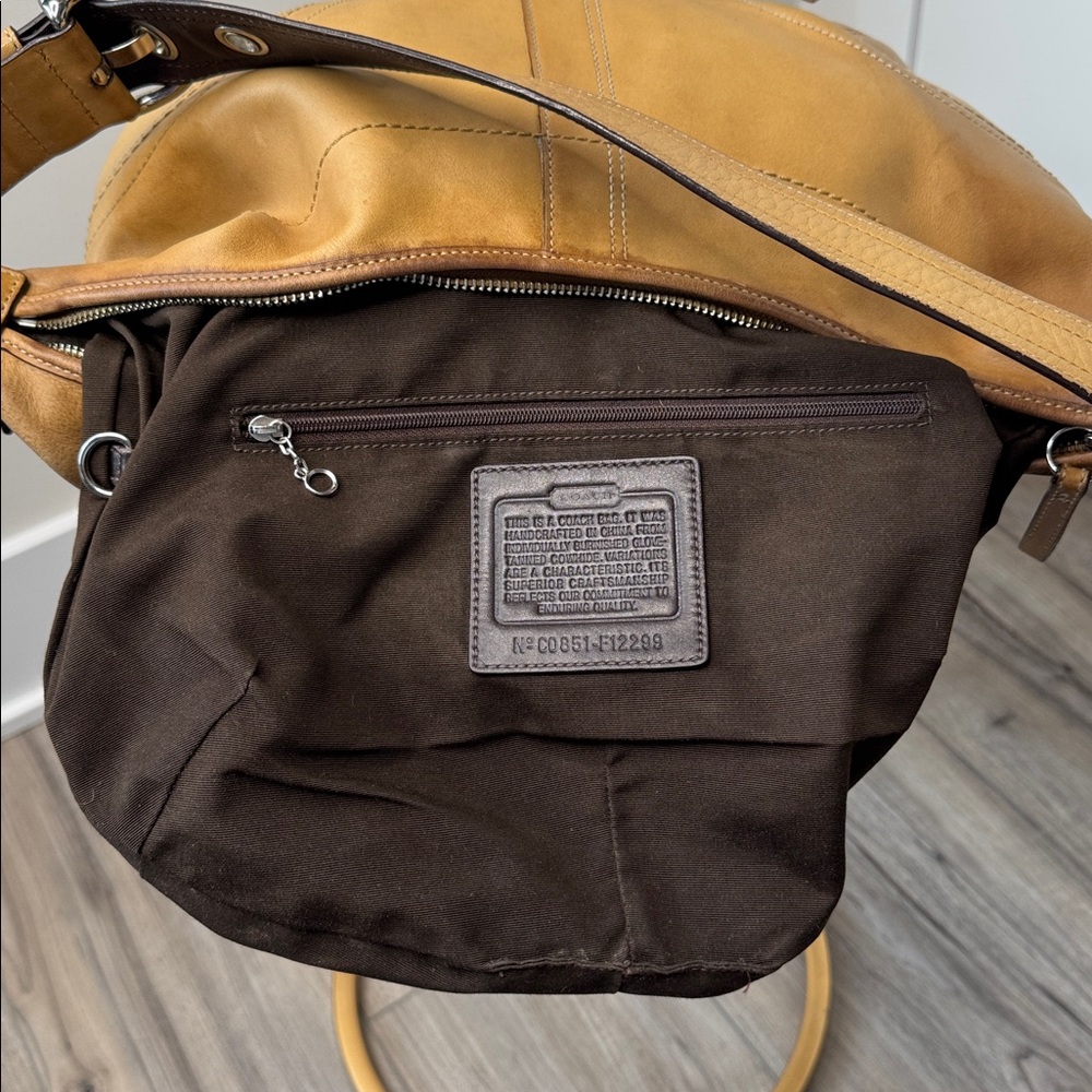 Coach SoHo Burnished Glove-Tanned Hobo Bag Style F12299 Camel Tan 2008 - Picture 15 of 15